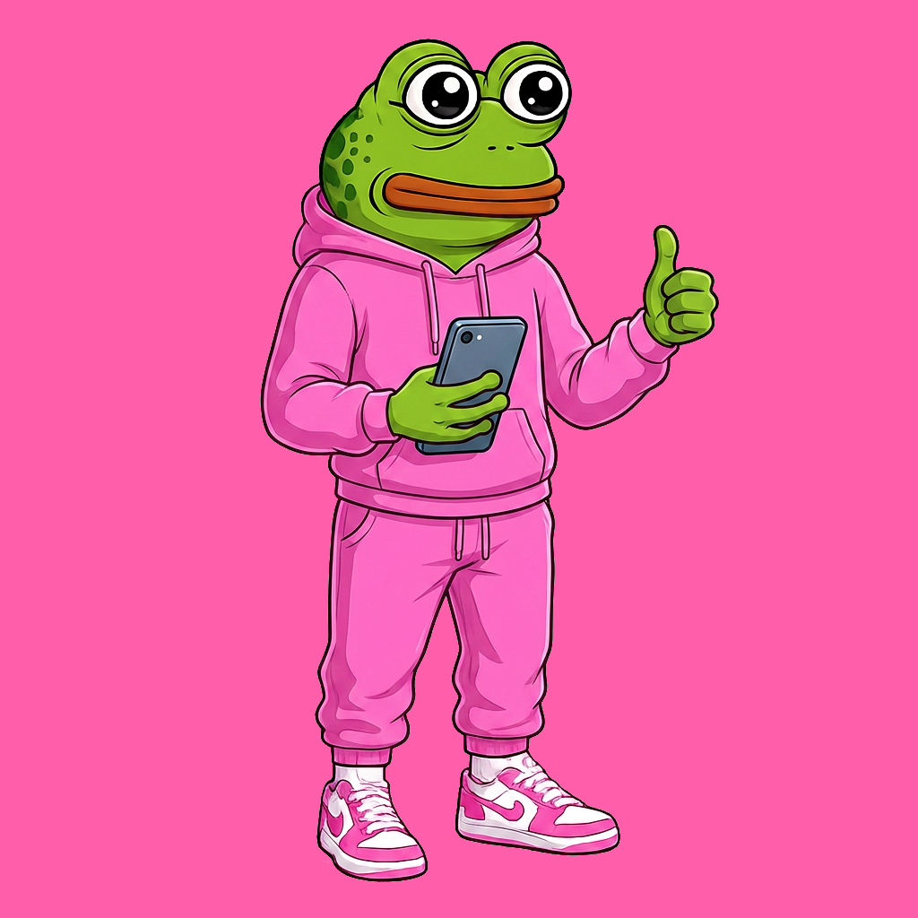 UNIFROG holding a phone and giving a thumbs up